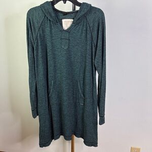 Kensie Teal Knit pullover Hoodie